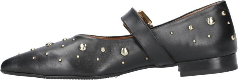 Babouche G-Celina-1 leren ballerina's zwart