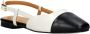 Babouche Janna-1 leren slingback loafers wit zwart - Thumbnail 2