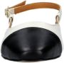 Babouche Janna-1 leren slingback loafers wit zwart - Thumbnail 3