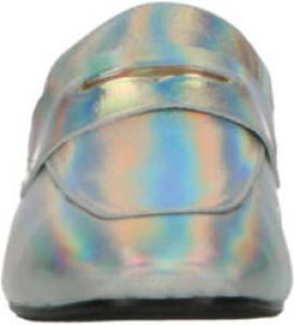 Babouche leren loafers zilver metallic