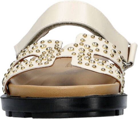 Babouche leren slippers ecru