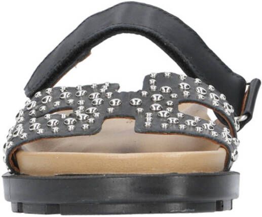 Babouche leren slippers zwart