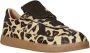 Babouche leren sneakers met panterprint beige zwart - Thumbnail 1