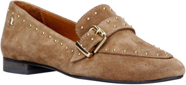 Babouche Luna-2 suède loafers donker beige