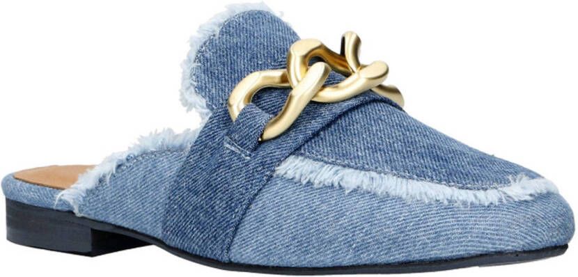 Babouche Sammy denim muiltjes blauw