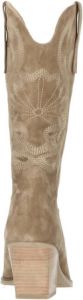 Babouche suède cowboylaarzen beige