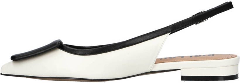 Bibi Lou Bailarinas leren slingback loafers ecru