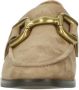 Bibi Lou Beige Suède Loafers met Gouden Gesp Beige Dames - Thumbnail 10