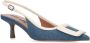 Bibi Lou Bonnie 55 denim slingback pumps blauw - Thumbnail 4