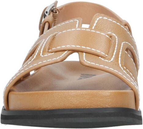Bibi Lou Holy flat leren sandalen cognac
