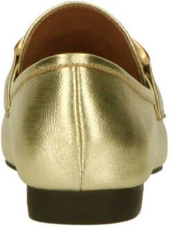 Bibi Lou leren loafers met gesp goud