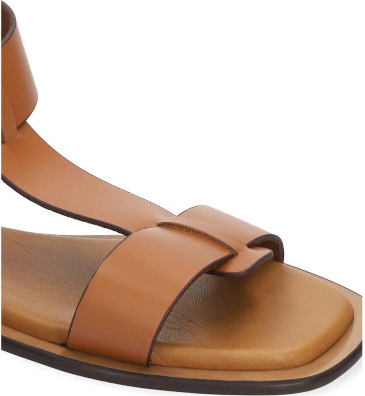 Bibi Lou Planas leren sandalen cognac