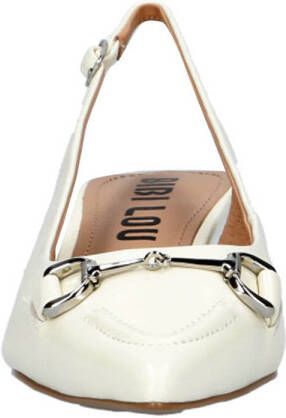 Bibi Lou Salones leren slingback pumps ecru