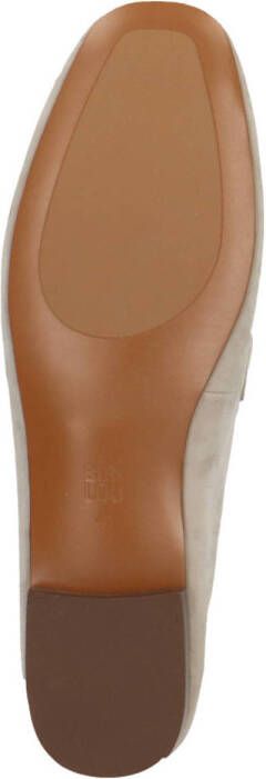Bibi Lou suède loafers met gesp lichtgrijs