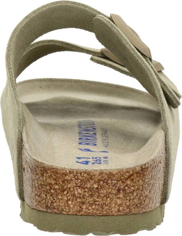 Birkenstock Arizona suède slippers kaki