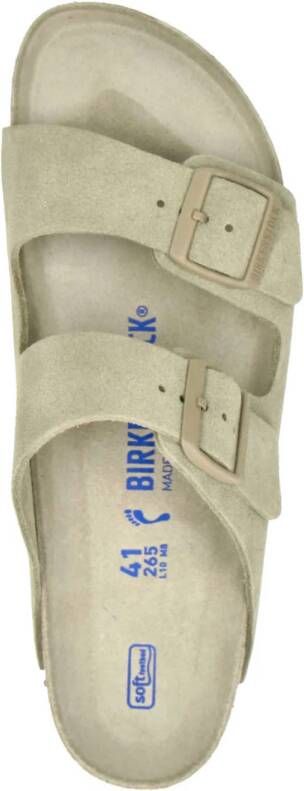 Birkenstock Arizona suède slippers taupe