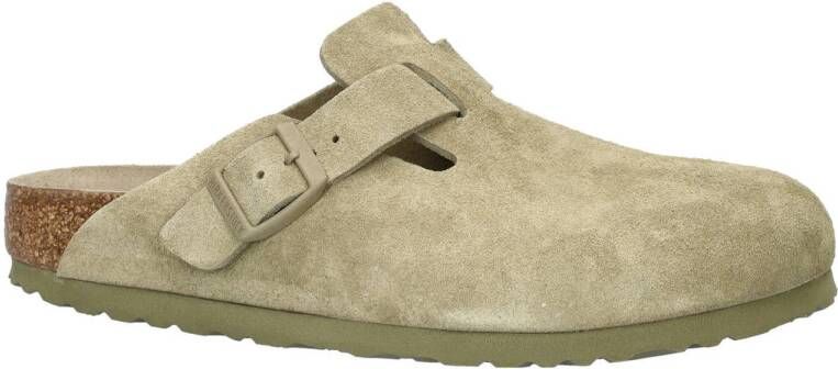 Birkenstock Boston suède clogs beige