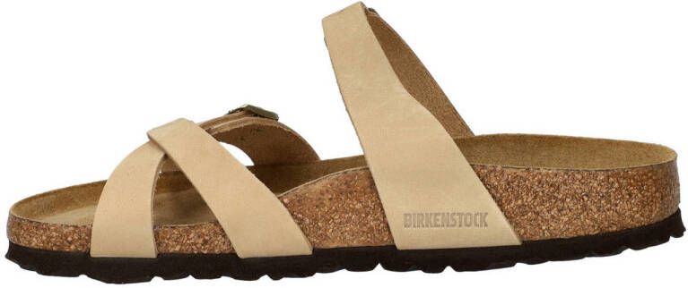 Birkenstock Franca nubuck slippers beige