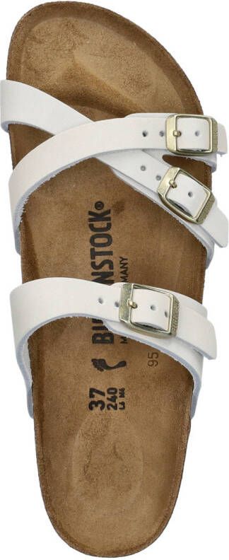 Birkenstock Franca nubuck slippers wit