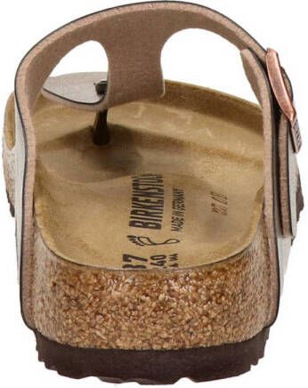 Birkenstock Gizeh teenslippers taupe metallic