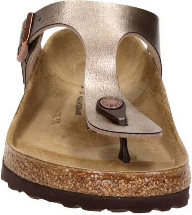 Birkenstock Gizeh teenslippers taupe metallic