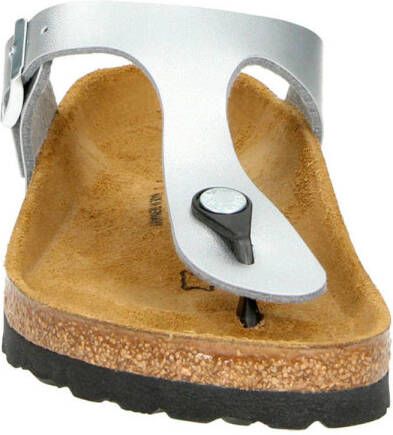 Birkenstock Gizeh teenslippers zilver