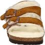 Birkenstock Milano Suède Schapenvacht Sandalen Brown Dames - Thumbnail 2