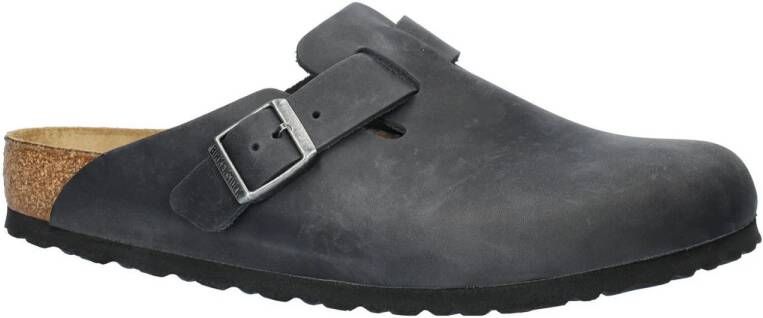 Birkenstock nubuck clogs zwart