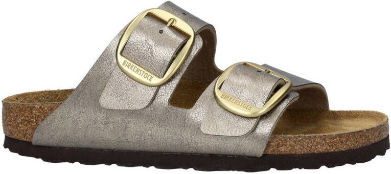 Birkenstock slippers taupe metallic