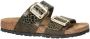 Birkenstock Sydney Cushion Buckle slippers met slangenprint bruin - Thumbnail 3