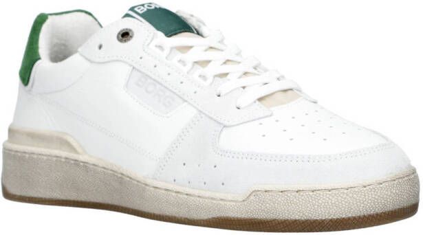 Björn Borg leren sneakers wit groen