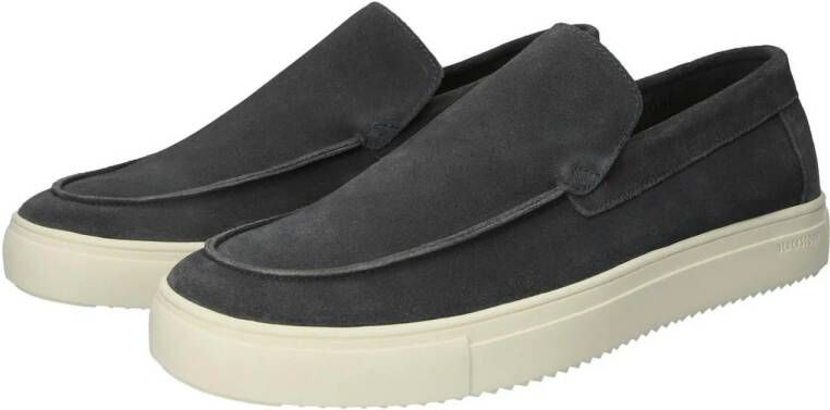 Blackstone Barron suède loafers donkerblauw