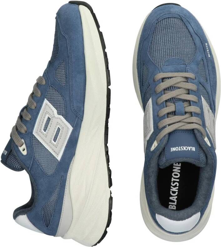 Blackstone chunky suède sneakers blauw multi