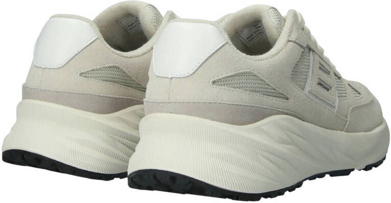 Blackstone chunky suède sneakers lichtgrijs
