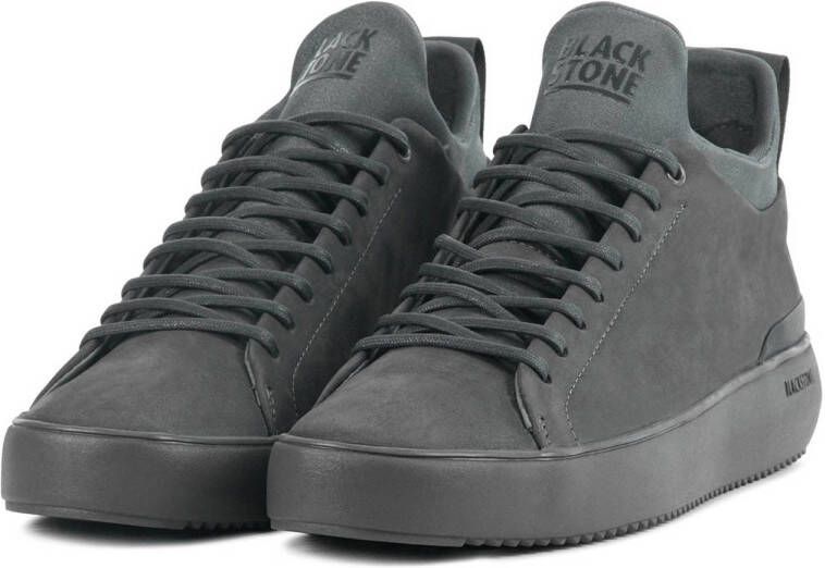 Blackstone nubuck sneakers antraciet