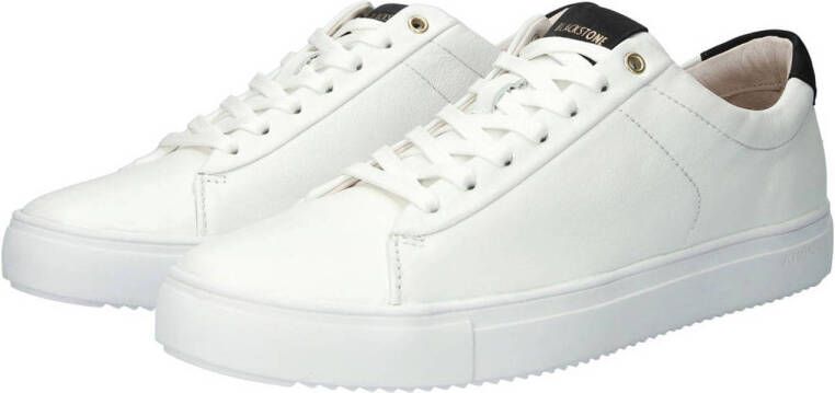 Blackstone Roger Low leren sneakers wit zwart