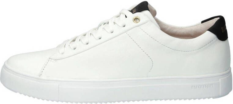 Blackstone Roger Low leren sneakers wit zwart