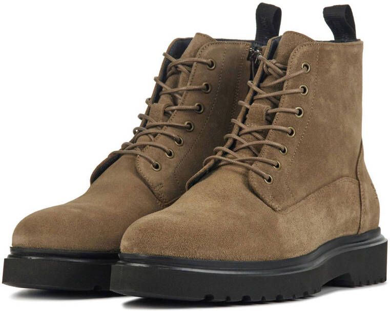 Blackstone suede enkelboots camel