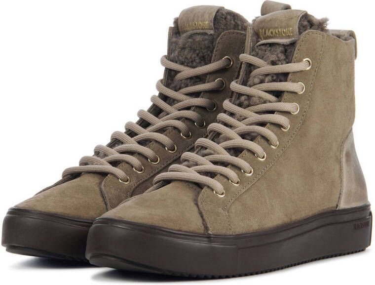 Blackstone suede sneakers taupe