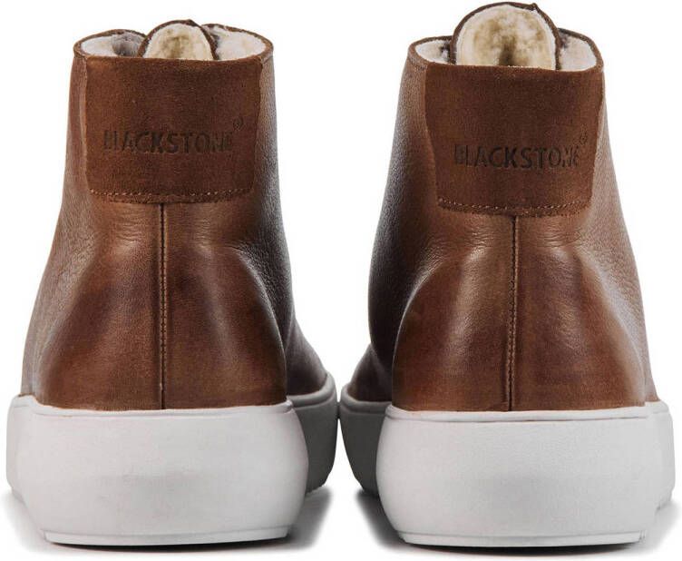 Blackstone YG09 leren sneakers cognac