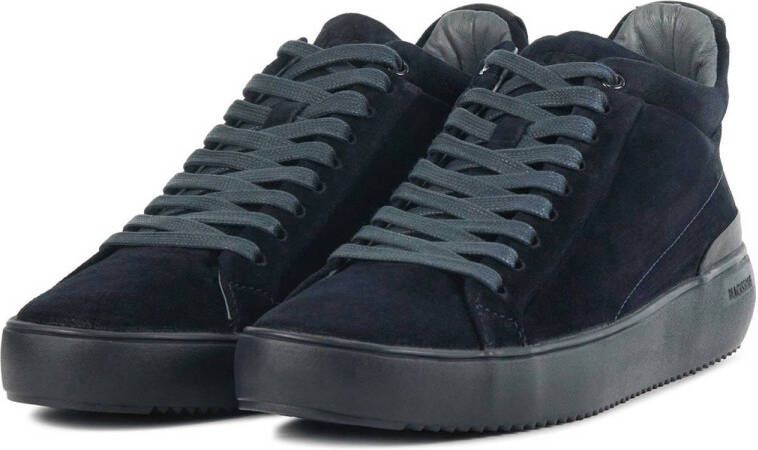 Blackstone YG22 suède sneakers donkerblauw