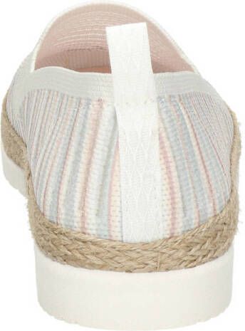 Bobs Flexapdrille 3.0 gestreepte espadrilles wit pastel