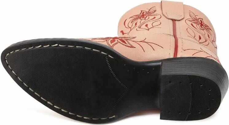 Bootstock Dolly leren cowboylaarzen roze