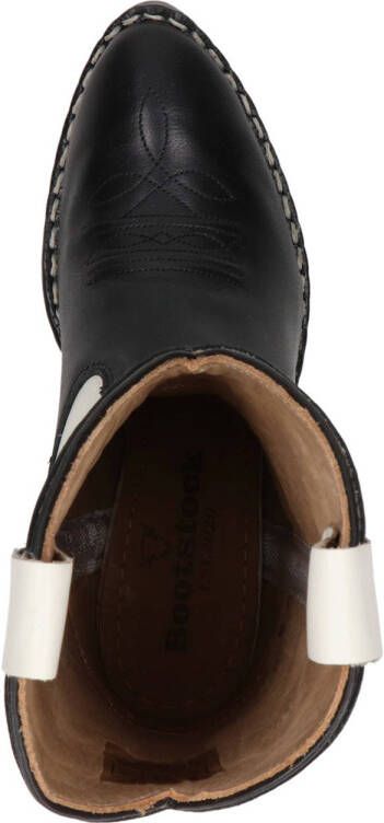 Bootstock Fever leren cowboy laarzen zwart wit