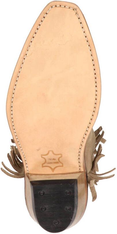 Bootstock suède cowboylaarzen met franjes beige