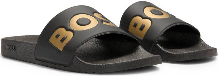 BOSS badslippers zwart