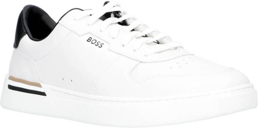 BOSS leren sneakers wit