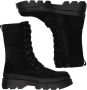 Braqeez 422723-589 Meisjes Veterboots Zwart Suède Veters - Thumbnail 8