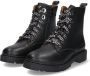 Braqeez Belle Boot leren veterboots zwart Meisjes Leer 37 - Thumbnail 2