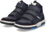 Braqeez 423853-429 Jongens Hoge Sneakers Blauw Leer Klittenband - Thumbnail 1